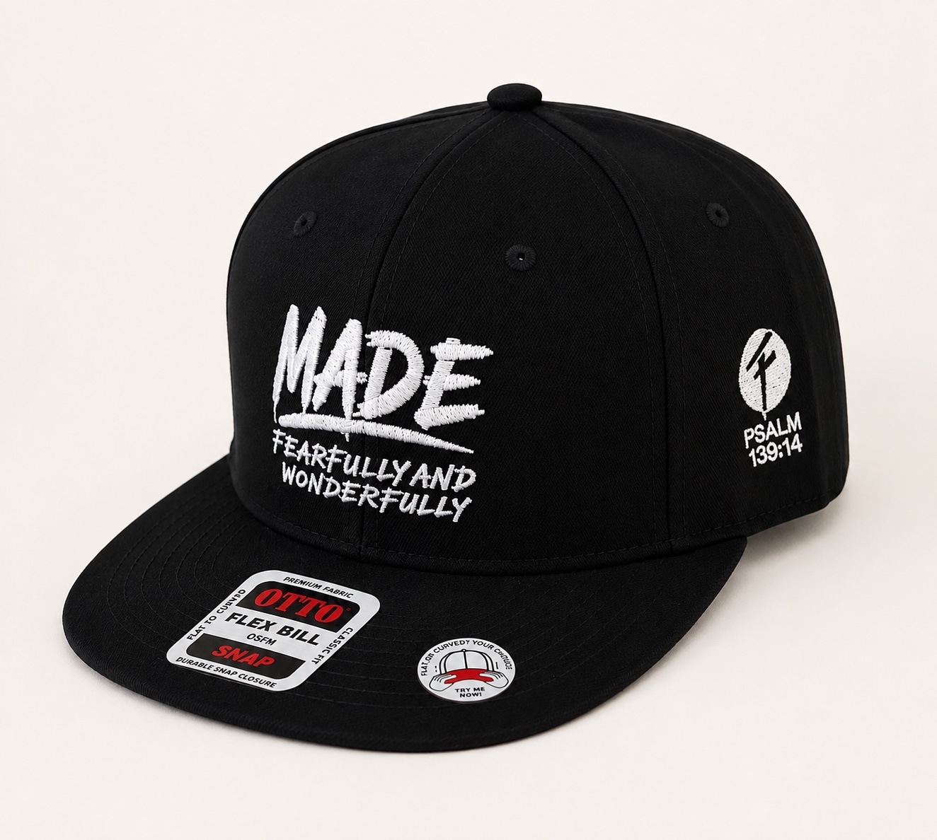 Black embroidered MADE Cap